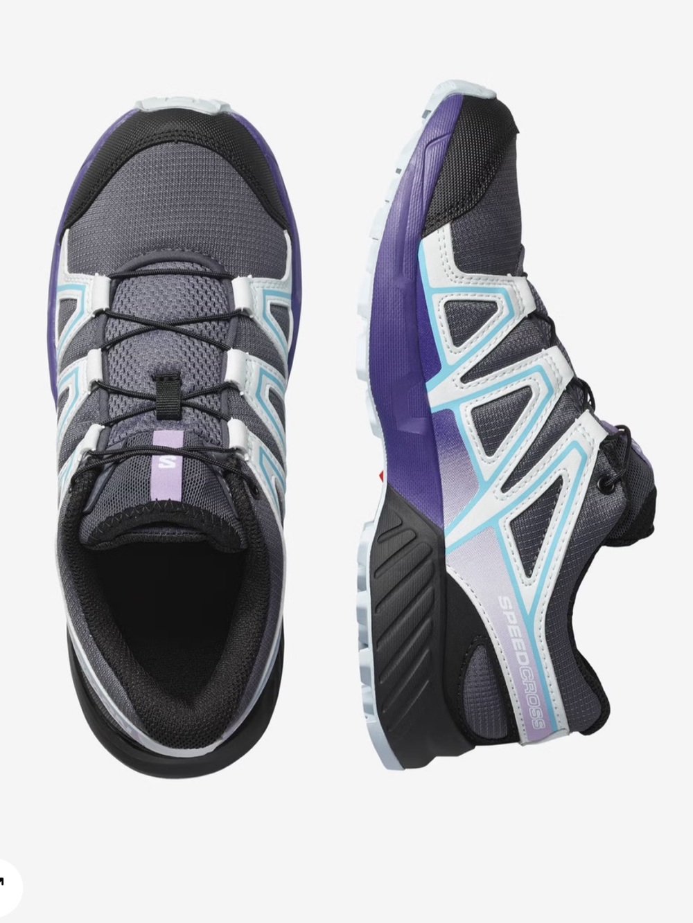 Salomon Trail Running Shoes - Gray, Purple, Light Blue, White